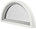 Retro Flexibel, Halvrunt fast fönster med blindbåge insida