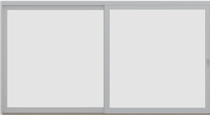 Skjutdörr 2-luft alu, enkeldörr, utsida stängd
